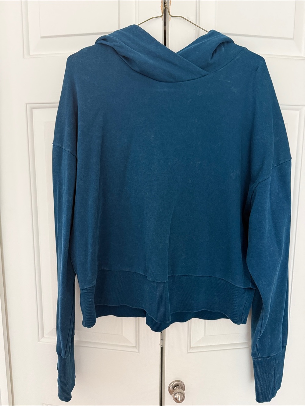 Like New Joy Lab Blue Distressed Hoodie